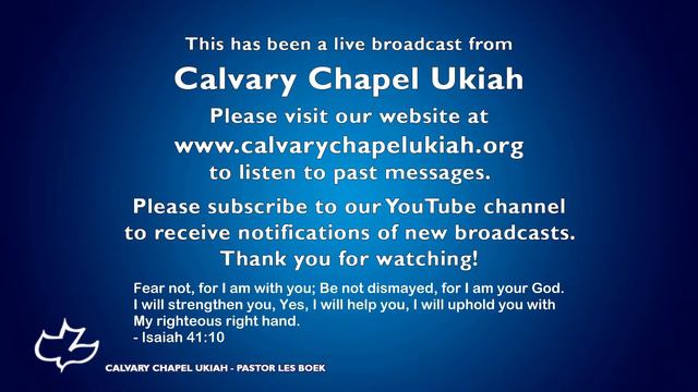 Isaiah 45:4-25   -   Pastor Les Boek   -   Wednesday 2/3/21