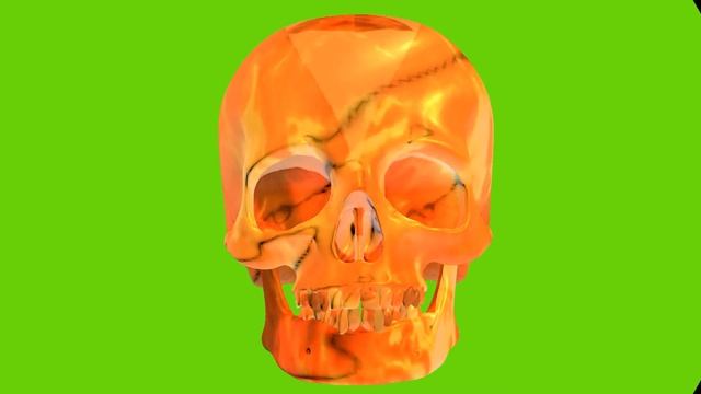 Node Video Human Skull With Flaming Effects Green Screen смотреть онлайн