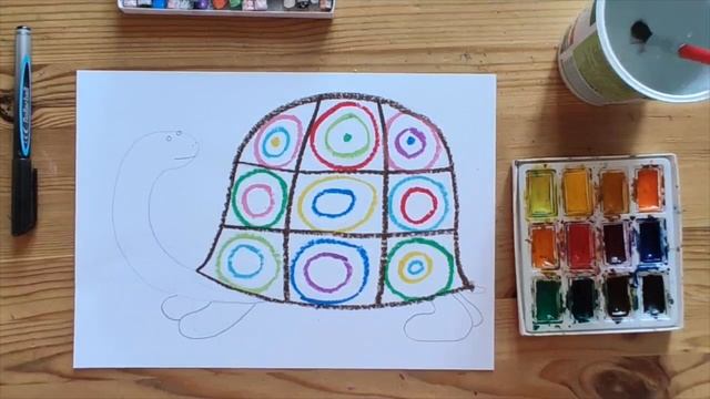 Рисуем с KINDERMALWERKSTATT. Черепаха Кандинского. смотреть онлайн