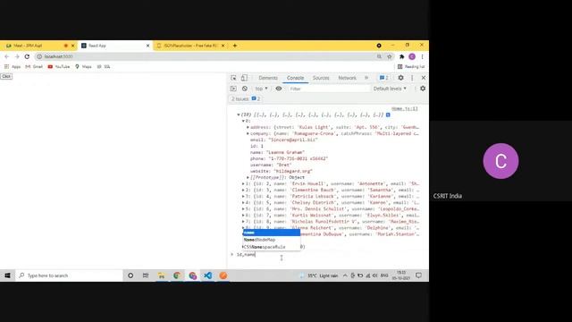 React Js States | API Fetching | UseEffect Hooks | CSRIT India | смотреть онлайн
