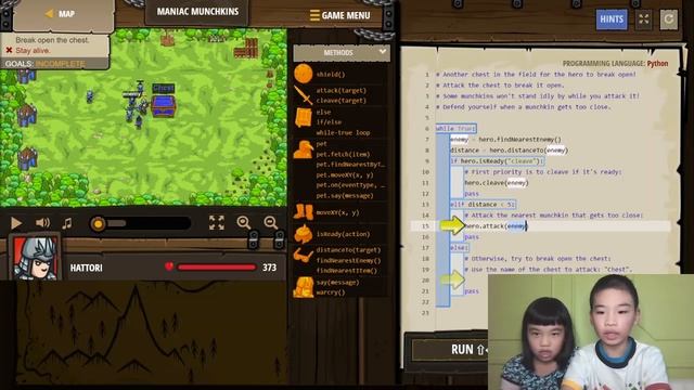 Secrets of Coding PYTHON in CodeCombat: Backwoods Forest - Maniac Munchkins: Game Walkthrough смотреть онлайн