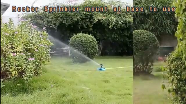Garden Sprinkler, Rocker Sprinkler Mount At Base To Use