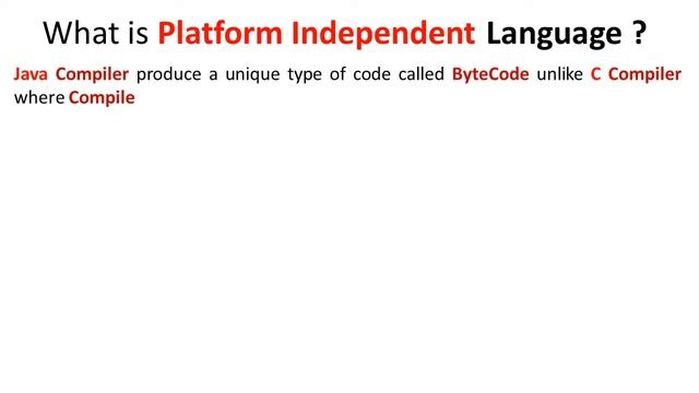 [Why Java is Platform Independent and State its Features] [Is Java Completely Platform Independent] смотреть онлайн