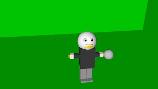 Гусь играет в боулинг