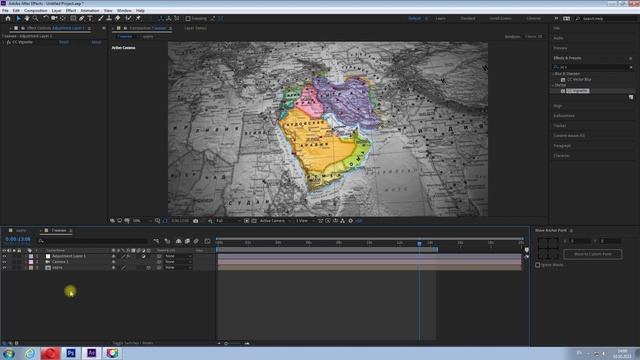 Горячая точка (военный конфликт) на карте в программе After Effects смотреть онлайн