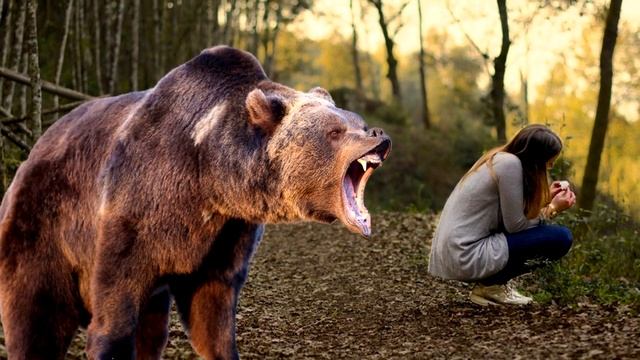 То что медведь сделал с девушкой, шокировало весь мир! Верится с трудом! смотреть онлайн