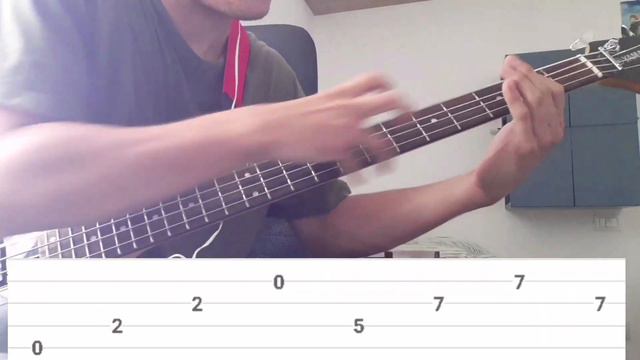 Master Of Puppets Guitar Interlude On BASS (w/ Tabs)