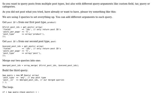 Wordpress: Get posts from multiple post type смотреть онлайн