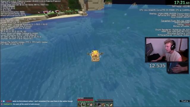 Tfue new pb 23m 43s speedrun (bastion blind travel run) minecraft 1.16.1 RSG Any% смотреть онлайн