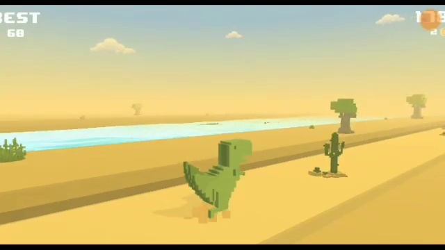 Chrome Dino 3D Android (бета-тест/обзор) смотреть онлайн