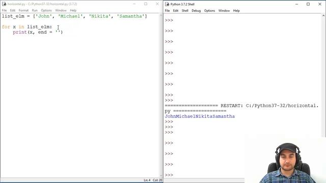 How To Print a List on One Horizontal Line - Python смотреть онлайн