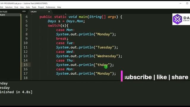 Switch Case with ENUM Programs In #Java | SWITCH CASE Java | Core Java Programs with Output | #Java смотреть онлайн