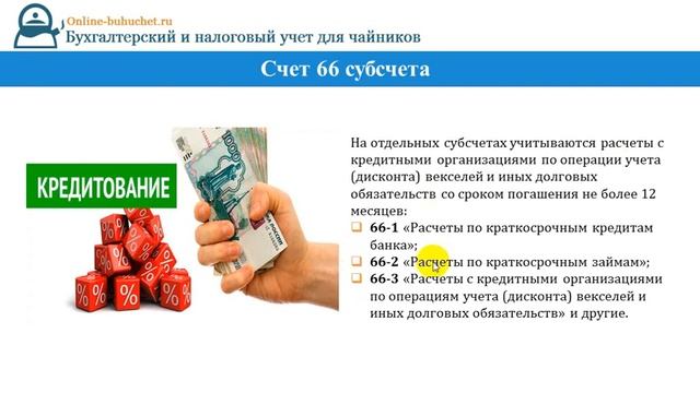 Счет 66. Учет краткосрочных кредитов и займов в бухгалтерском учете: смотреть онлайн