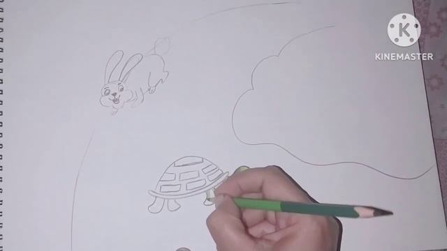 Rabbit and tortoise ? drawing for kids смотреть онлайн