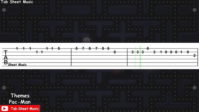 Pac-Man Themes Guitar Tutorial смотреть онлайн