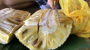 Как правильно разрезать джекфрут?