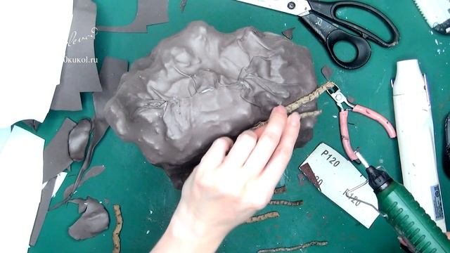 Горка-часы, обтянутая фомом. Превью-подготовка к МК "Олени" (фом-арт) смотреть онлайн