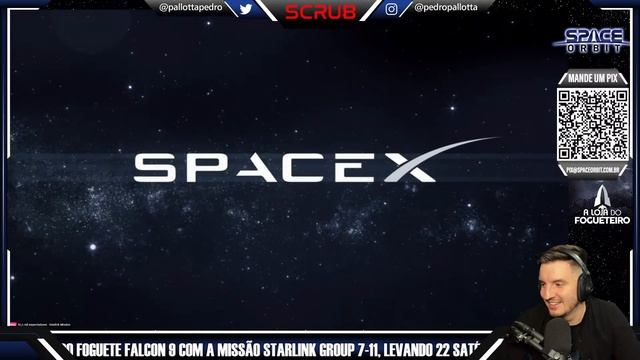 LANÇAMENTO DO FOGUETE FALCON 9 - Starlink Group 7-11 смотреть онлайн