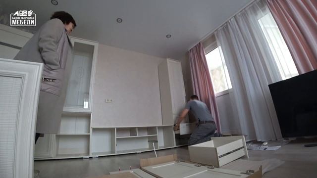 Сборка модульной гостиной Корвет смотреть онлайн