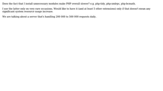DevOps & SysAdmins: Does installing additional PHP extensions make it work slower? смотреть онлайн
