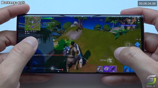 Samsung Galaxy Note 10 test game Fortnite New Update Chapter 3 Season 1 2022 смотреть онлайн