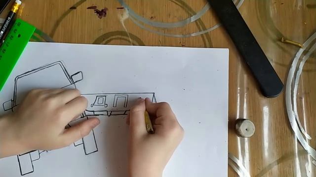 Рисуем Ниву и Пежо. смотреть онлайн