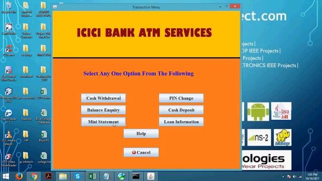 ATM management system Core Java with Mysql Project смотреть онлайн