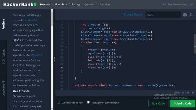 Quicksort 1 - Partition || QuickSort смотреть онлайн