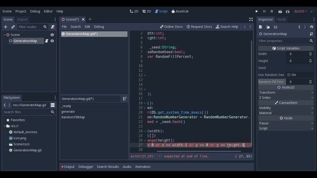 Godot 3 - Стратегия - Генерация карты (Cellular Automata Method) смотреть онлайн