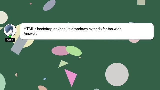 HTML : bootstrap navbar list dropdown extends far too wide смотреть онлайн