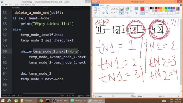 implementing singly linked list using python part -4 смотреть онлайн