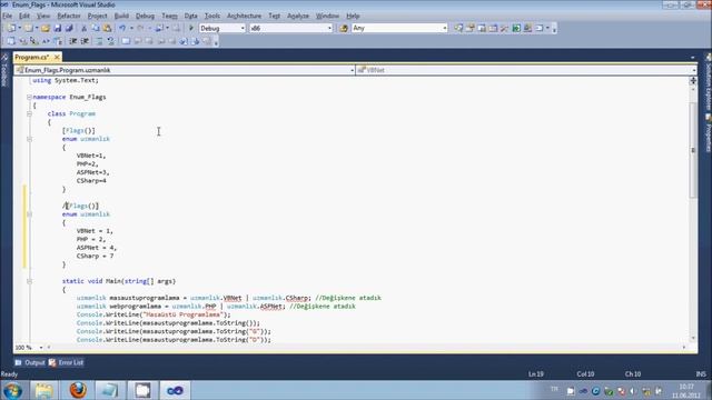 C#.NET- Enum Flags ArtanKatlar seklinde Numaralandirmak смотреть онлайн