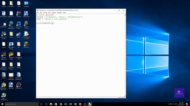 PYTHON TUTORIAL FOR BEGINNERS #11 SLICE OPERATOR #infiniscopestechworld #sliceoperator смотреть онлайн