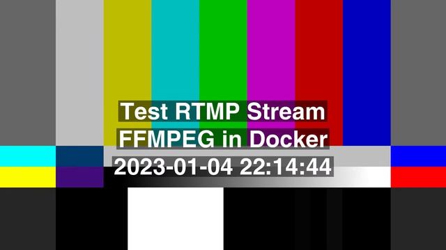 FFMPEG in Docker - SMPTE Bars смотреть онлайн