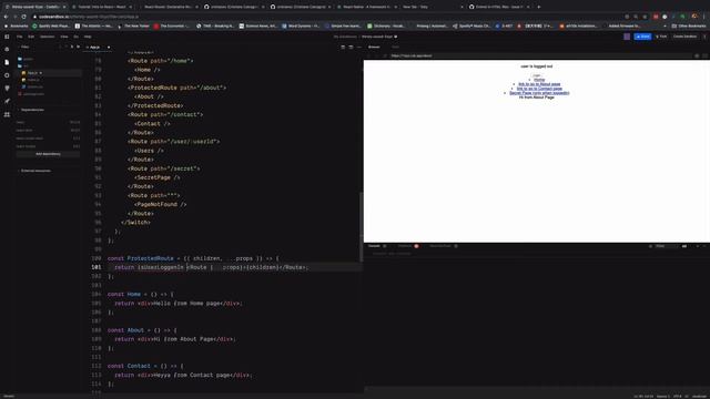 WEEK 4 REACT router protected route and useContext смотреть онлайн
