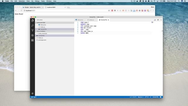 Docker with Node.js in 5-minutes - Dabble Lab #12 смотреть онлайн