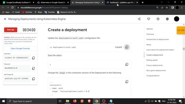 Managing Deployments Using Kubernetes Engine | GSP053 |Google Cloud | Qwiklabs смотреть онлайн