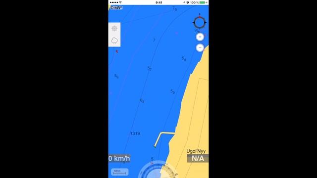 Навигация C MAP для катера на iPhone. Plan2Nav смотреть онлайн