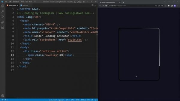 Border Loading Animation in HTML CSS & JavaScript | CSS Animation & Effects