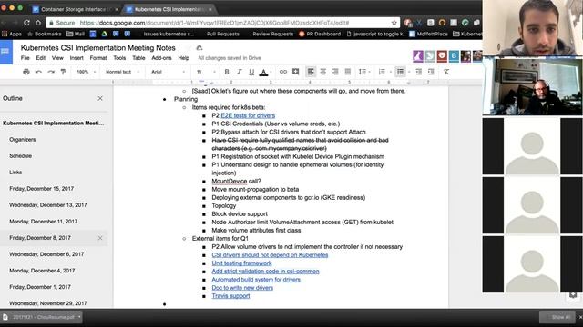 Kubernetes SIG Storage - CSI Implementation Workgroup 20171215 смотреть онлайн