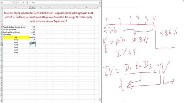 Variable Growth Rate DDM Example 1 смотреть онлайн