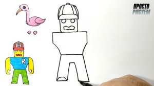 Как нарисовать РОБЛОКС персонаж, Человек из РОБЛОКС