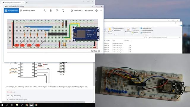 Micropython - MCP23017 Agregando IO