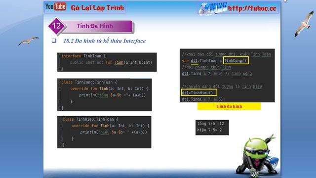 24.5 [ Android kotlin ] oop kotlin part 5 - Tính Đa Hình Polymorphism - Data Classes - tự học OOP смотреть онлайн
