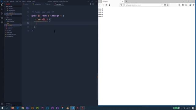 #SASS DERSLERİ - 12 (For Döngüsü) смотреть онлайн