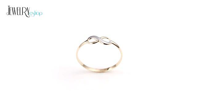 Jewellery - 585 gold ring - bicoloured shiny infinity symbol смотреть онлайн