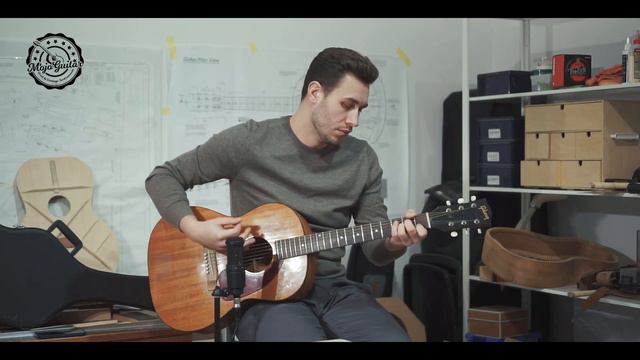 1964 Gibson LG-0 with black stinger headstock played by Pim Lavaleije @ Mojoguitar.be смотреть онлайн