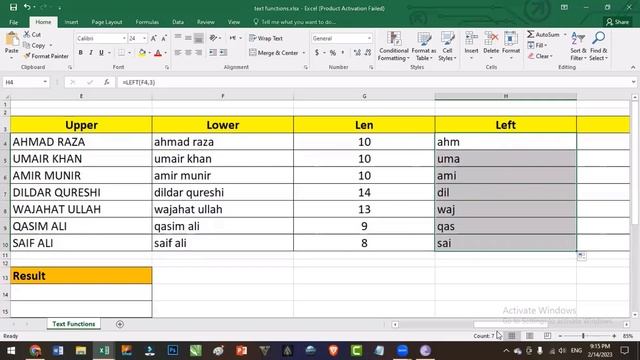 Text function in Excel - Trim Upper Lower Len Left Right Mid Proper Find Search Functions MS Excel смотреть онлайн