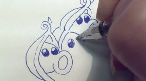 plants vs zombies 2 How to draw a easy? Растения против Зомби 2 Как нарисовать просто?