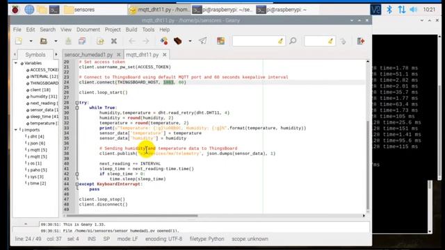 Raspberry Pi 3 - 11 Practica DHT11 Enviar datos a servicio local Thingsboard смотреть онлайн